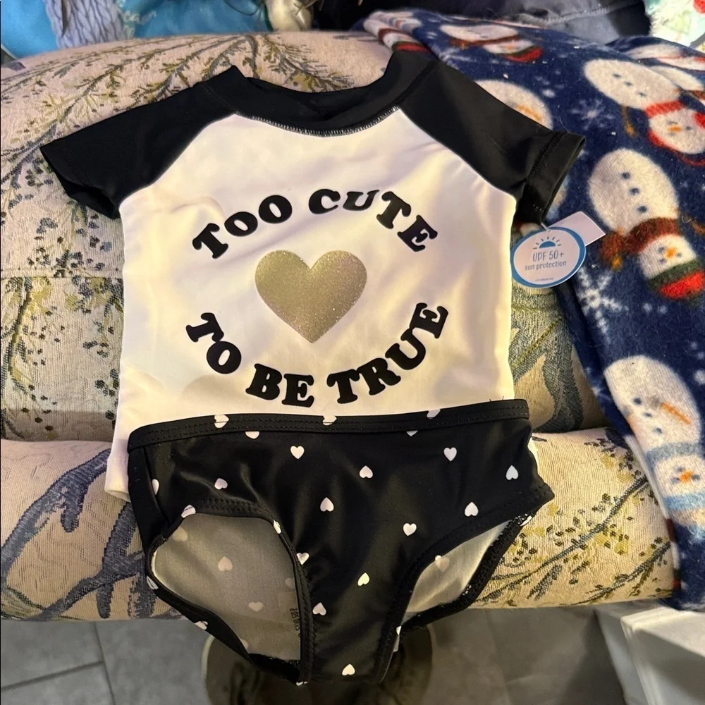 Carter's Black and White Baby Bodysuit